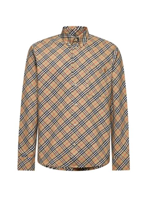 Burberry Beige Check cotton shirt