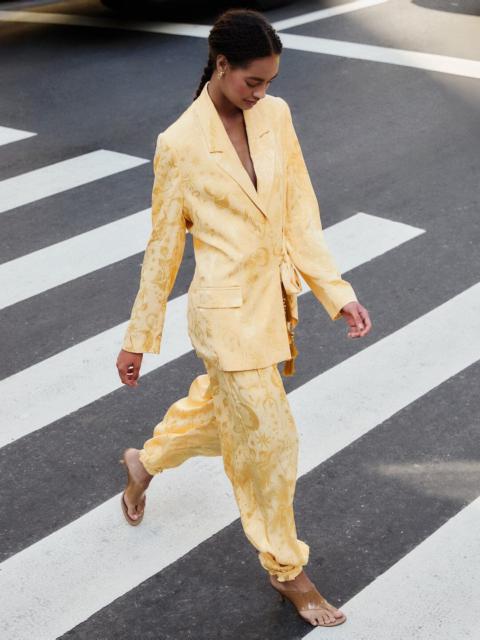 FARM RIO Beige Hem Ties Pockets Pants