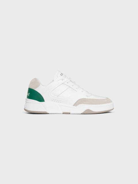 CELINE TRAINER CT-07 LOW LACE-UP SNEAKER in CALFSKIN AND SUEDE CALFSKIN