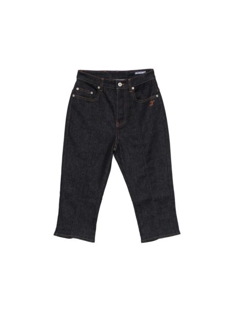 JACQUEMUS Jacquemus Blue Denim - Cropped Jeans Women
