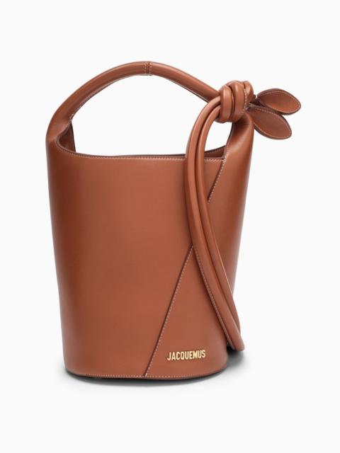 Jacquemus Le Petit Tourni Brown Leather Bag Women