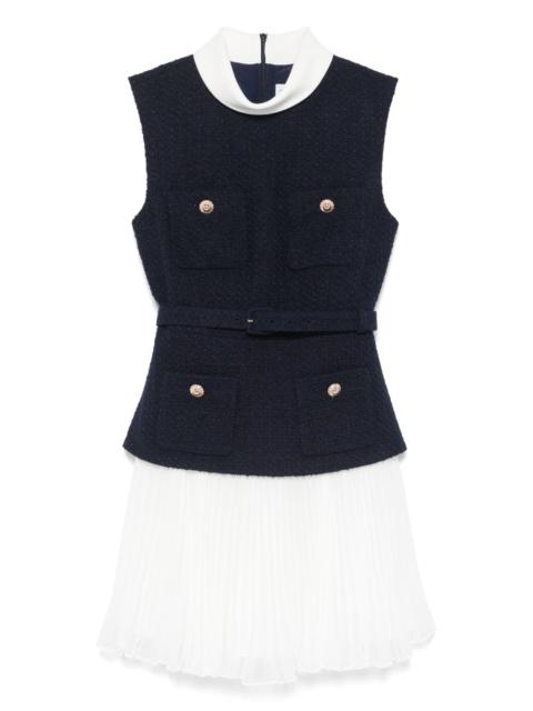 self-portrait Self Portrait Women Boucle And Chiffon Mini Dress