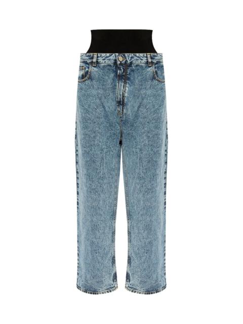 Alaïa Knitted band denim jeans