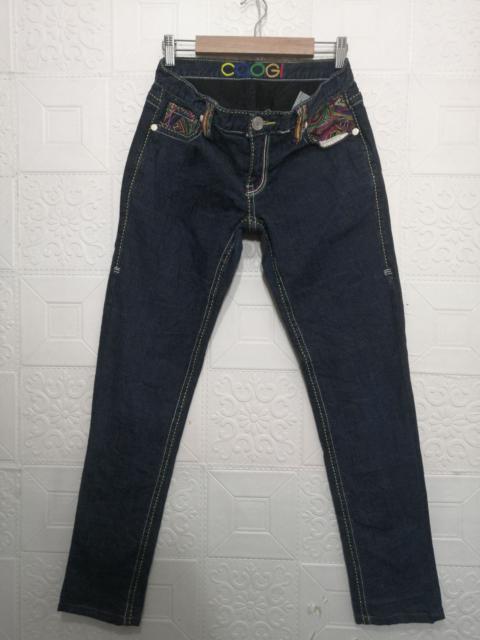 Other Designers Coogi embroidered colourful jeans