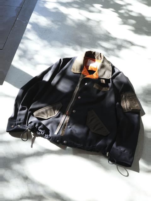 sacai Wool Suiting x Nylon Twill Jacket