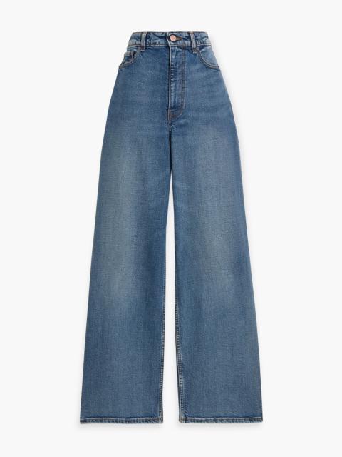GANNI High-rise wide-leg jeans