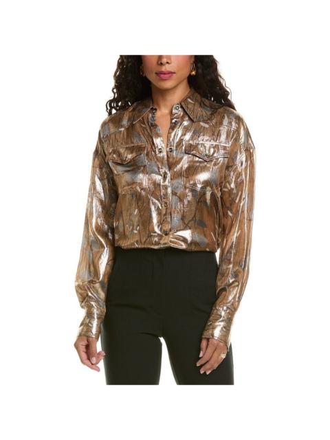 Brunello Cucinelli Brunello Cucinelli Women'S Metallic Floral Button-Up Shirt