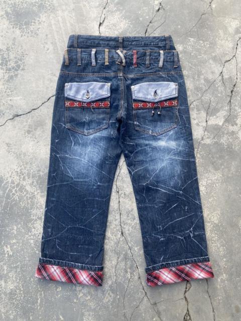 Other Designers Vintage - Nylaus Double Waist Claw Mark Jeans