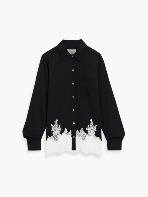 3.1 Phillip Lim Lace-trimmed crepe shirt