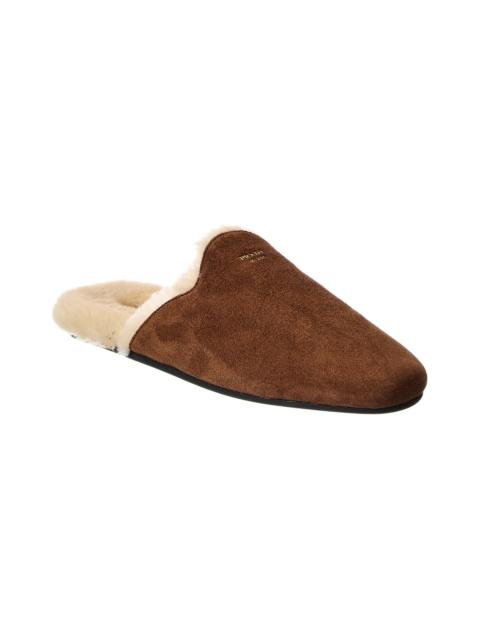 Prada Prada Suede & Shearling Mule