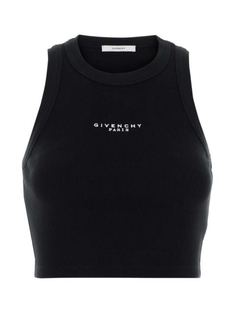 Givenchy Givenchy Women Black Stretch Cotton Crop-Top