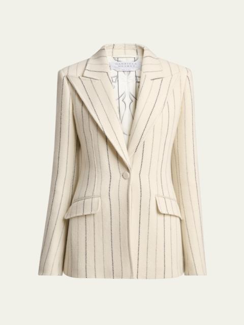 GABRIELA HEARST Leiva Pinstripe Wool Cashmere Blazer