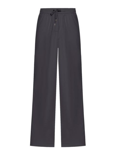 Brunello Cucinelli Brunello Cucinelli Women Wide Leg Trousers With Drawstring