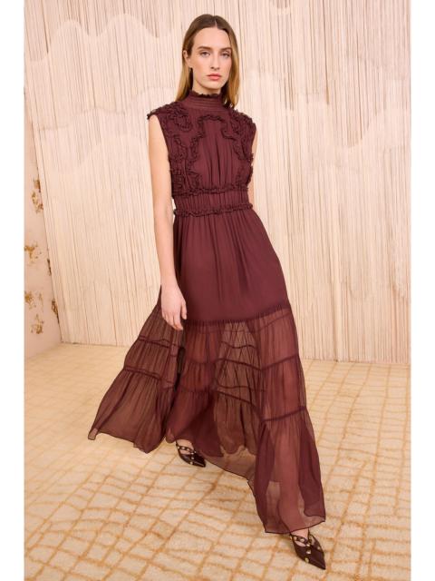 ULLA JOHNSON Verona Silk Smocked Gown