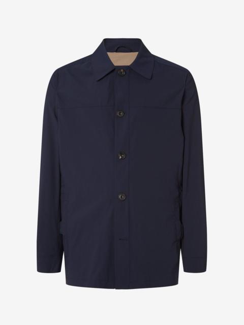 CORNELIANI Blue stretch technical wool field jacket
