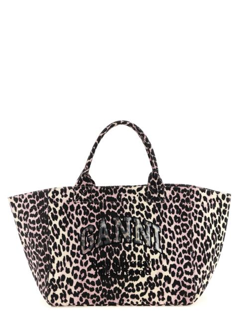 GANNI Ganni Women 'Leopard Sequin Xxl Tote' Shopping Bag