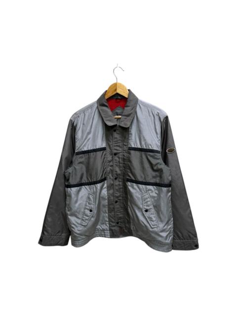 Other Designers Full Count & Co. - Full count by Mar-Medi grey and silver paneled nylon jacket