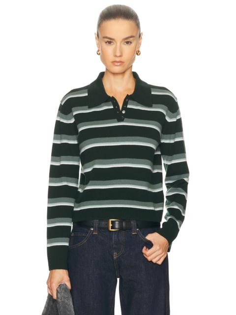 LESET Zoe Stripe Polo Top