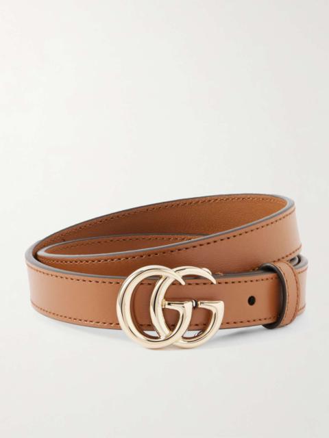 GG Marmont leather belt Brown