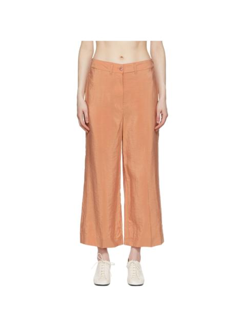 Lemaire Orange Silk Trousers