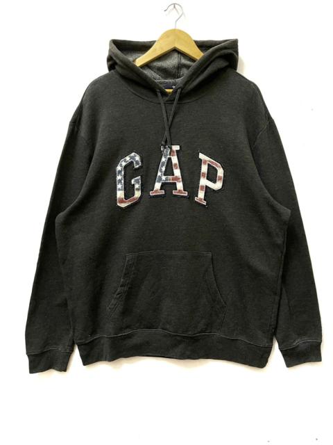 Other Designers Gap Spellout USA Flag Hoodie Dark Grey Extra Large