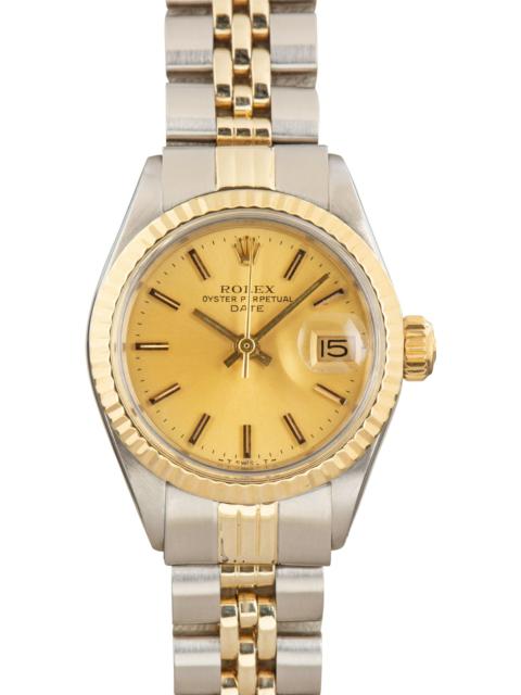 Ladies Rolex Datejust Ref 6917 Champagne Dial