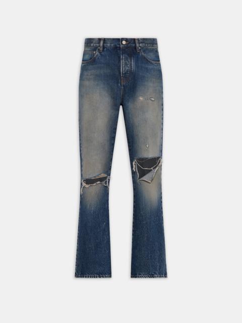 AMIRI SLASHED BOOT CUT JEAN