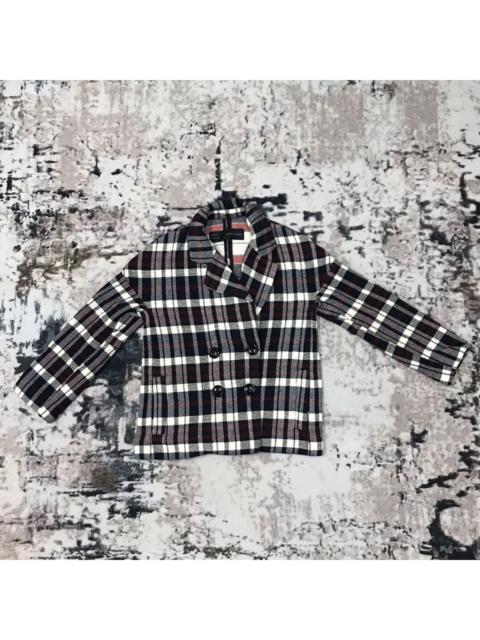 Other Designers Designer - Zara Basic Chekered Knit Blazer Croped Jacket