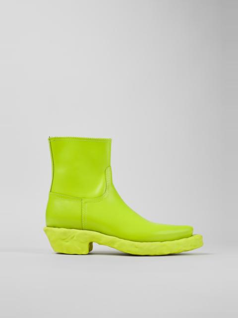 CAMPERLAB Green Leather Zip Bootie