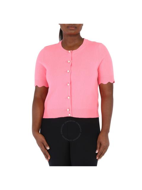 Marc Jacobs Peach Short Sleeved Cashmere Cardigan