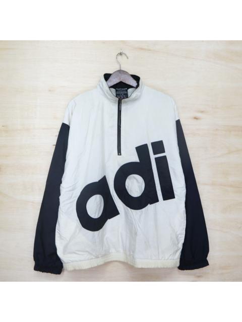 adidas Vintage 90s ADIDAS Big Logo Embroidered Bomber Half-Zip Windbreaker Jacket