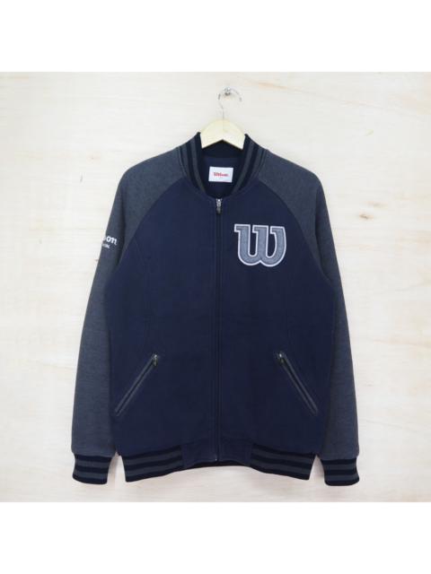 Other Designers Vintage 90s WILSON More Win Mini Logo Embroidered Windbreaker Bomber Varsity Jacket