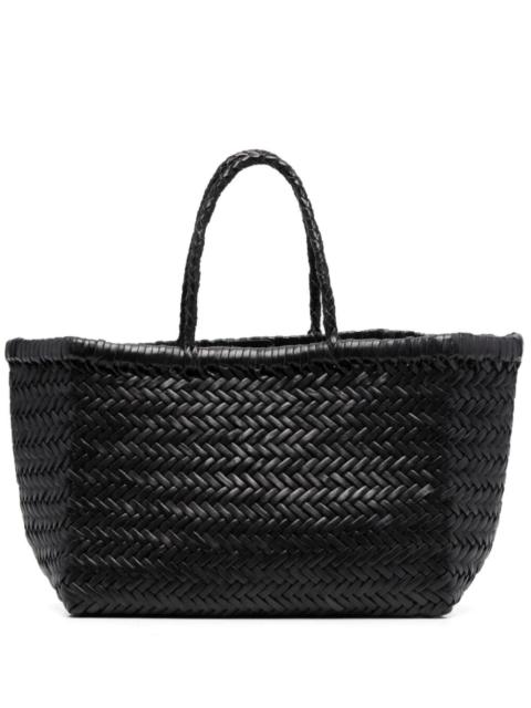DRAGON DIFFUSION Dragon Diffusion Women Small Tote Bag 'Triple Jump' In Black Woven Leather Woman