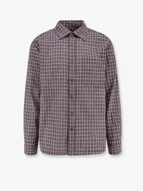 Other Designers Woodbird Wbbuzo Chuck Cotton Blend Shirt With Check Print