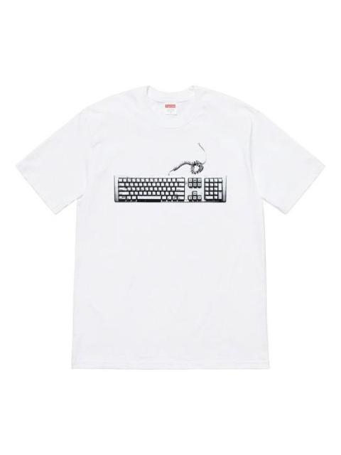 Supreme Supreme SS19 Keyboard Tee White Pattern Short Sleeve Unisex SUP-SS19-731
