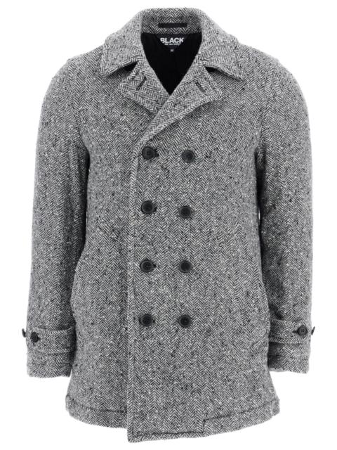 COMME DES GARCONS BLACK - COMME DES GARCONS BLACK herringbone wool caban