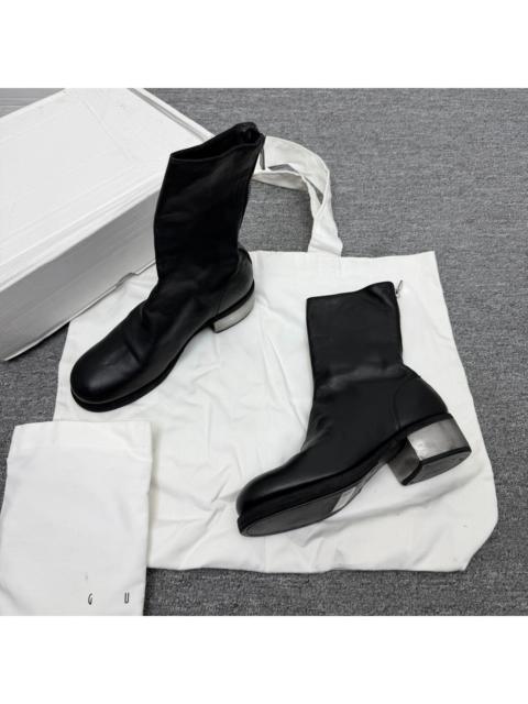 Guidi Guidi 788zi silver heel black back zip boots