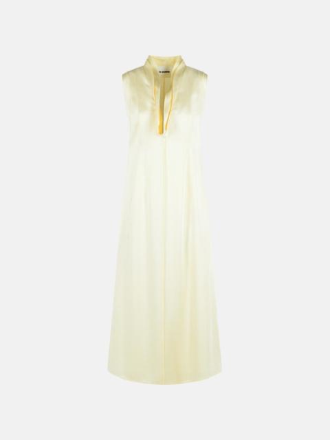 Jil Sander IVORY ACETATE AND VISCOSE DRESS