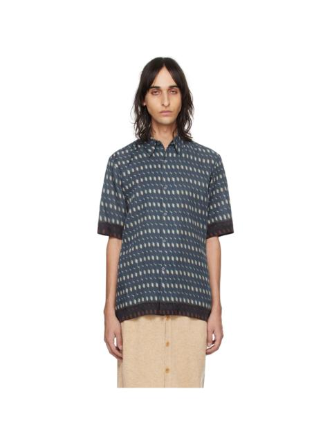 Dries Van Noten Blue Graphic Shirt