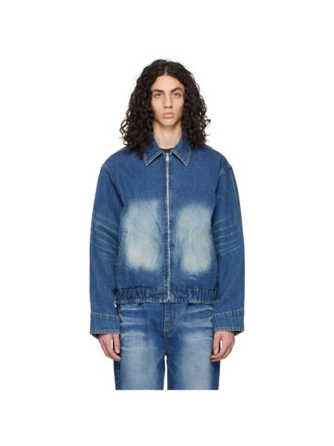 We11done Blue Faded Denim Jacket