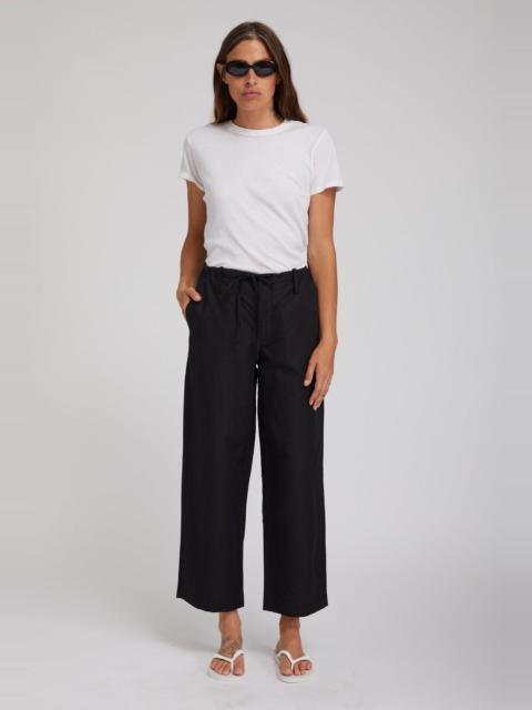 SPRWMN BLACK LINEN AMALFI PANTS