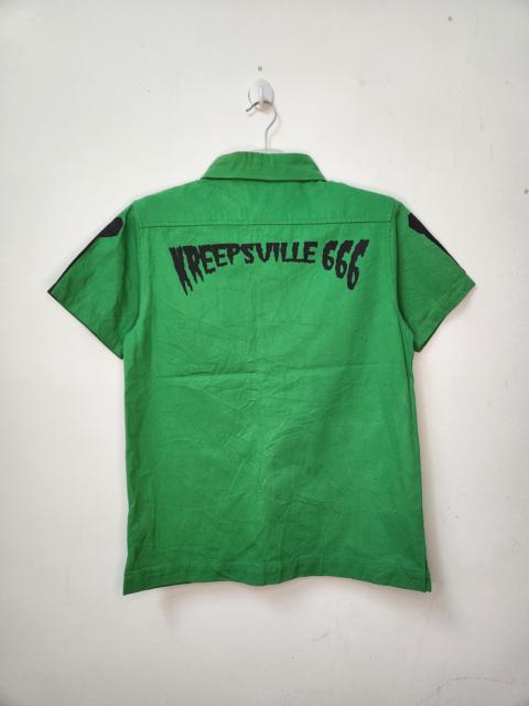 Other Designers Other - Kreepsville666 Rib Bone Printed Button Up Shirt