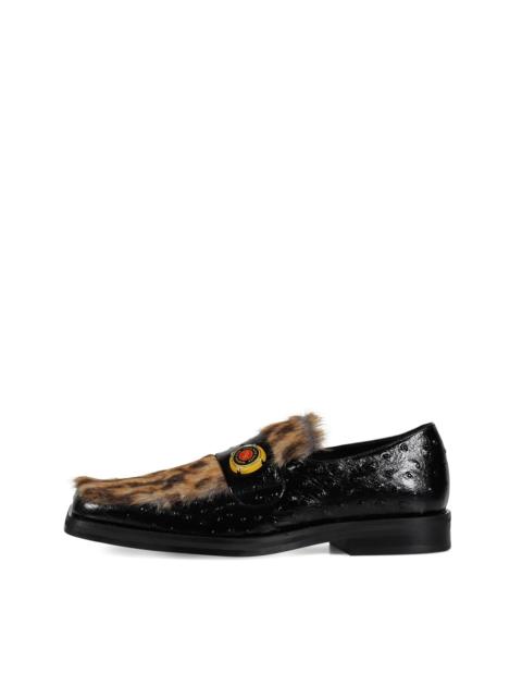 Martine Rose CHAMPAGNE CAP SQUARE TOE LOAFER / BLK