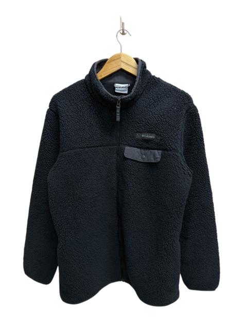 Other Designers Columbia Shearling Sherpa Fleece Zip up Sweater