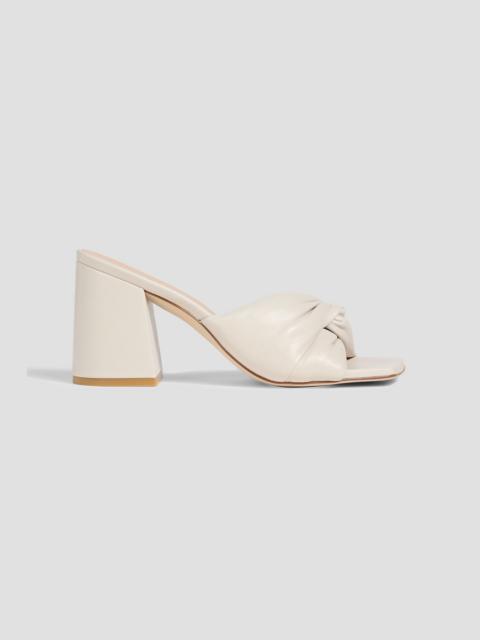 Stuart Weitzman Glamknot 85 leather mules