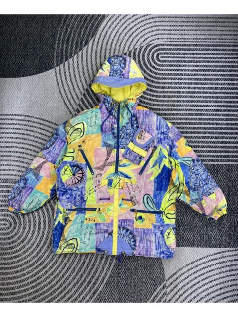 Other Designers Vintage Descente Multicolour Abstract Print Ski Jacket