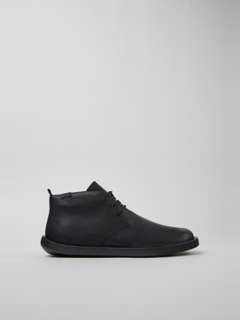 CAMPERLAB Black Leather Ankle Boots for Men.