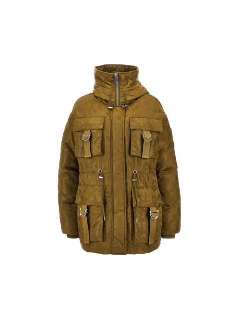 PINKO Pinko Camouflage Technical Satin Down Jacket Green