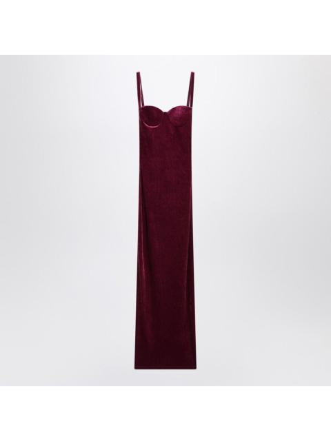BALENCIAGA Balenciaga Long Plum-Colored Velvet Dress Women