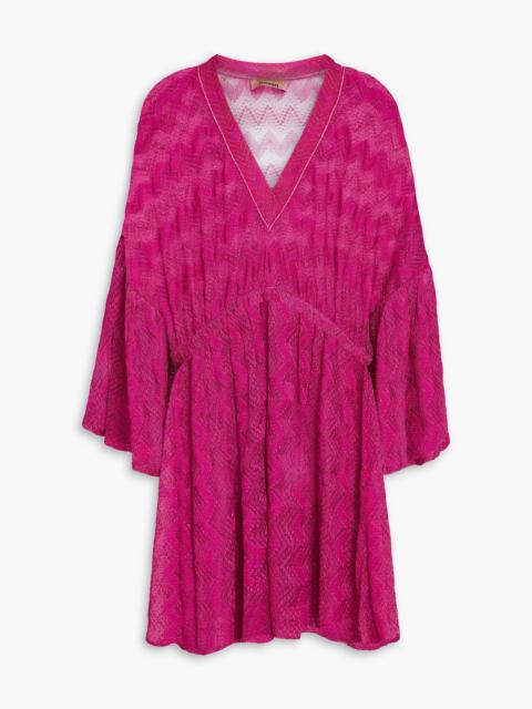 Missoni Metallic crochet-knit coverup
